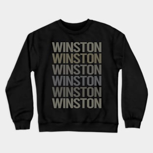 Gray Text Art Winston Crewneck Sweatshirt